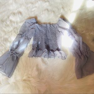 Lilac Crop Top Sheer